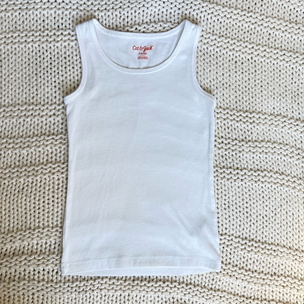 Cat & Jack White Kids Tank Top Size Small (6/6x)